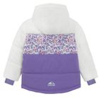 Cool Club, Kurtka narciarska dziewczęca z kapturem, ocieplana, biało-fioletowa