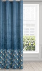 Eurofirany, zasłona zaciemniająca gotowa, d91, Gina, 140-250 cm, granatowy