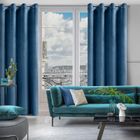 Eurofirany, zasłona zaciemniająca gotowa, D91 Rosa, 140-250 cm, granatowy