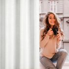 Eurofirany, zasłona zaciemniająca gotowa, Eliza, 140-250 cm, biały