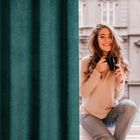 Eurofirany, zasłona zaciemniająca gotowa, Eliza, 140-250 cm, miętowy