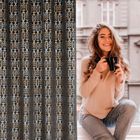 Eurofirany, zasłona zaciemniająca gotowa, laura, 140-250 cm, czarny