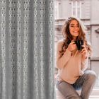 Eurofirany, zasłona zaciemniająca gotowa, laura, 140-250 cm, stalowy