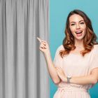 Eurofirany, zasłona zaciemniająca gotowa, na taśmie, Pierre, 140-300 cm, beżowy