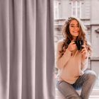 Eurofirany, zasłona zaciemniająca gotowa, Rosa, 140-250 cm, pudrowy