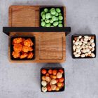 Excellent Housware, zestaw miseczek ceramicznych na tacy, do przekąsek