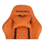 HaloFuture, fotel gamingowy, z podnóżkiem, brązowy