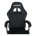 HaloFuture, fotel gamingowy, z podnóżkiem, czarny