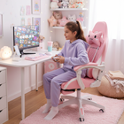 Hedo, fotel gamingowy, obrotowy, różowy