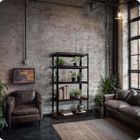 Humberg, regał metalowy magazynowy, czarny, 180-90-40 cm