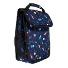 Kayokki, Plecak szkolny na kółkach i termiczny lunchbox, zestaw, granatowy, kosmos