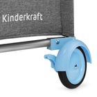 Kinderkraft, Joy, łóżeczko turystyczne z akcesoriami, szaro-niebieskie