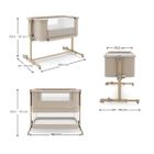 Kinderkraft, Nestee Grow 2, łóżeczko dostawne, beige wood