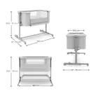 Kinderkraft, Nestee Grow 2, łóżeczko dostawne, light grey