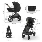 Kinderkraft, Prime 3, wózek wielofunkcyjny, 2w1, venezian black