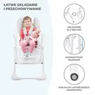 Kinderkraft, Yummy, krzesełko do karmienia, różowe