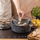 Kinghoff, garnek marmurowy z koszem do smażenia, 4l, kh-1985