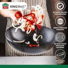 Kinghoff, wok z pokrywą, z powłoką marmurkową, 30 cm, kh-1984