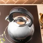 Klausberg, czajnik stalowy z gwizdkiem, grafitowy połysk, 3l, kb-7955