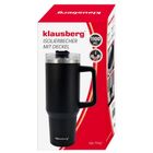 Klausberg, kubek termiczny, z rączką i słomką, stalowy, 1100 ml, kb-7942