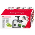 Klausberg, sokowirówka, wyciskarka wolnoobrotowa, srebrna, KB-7868