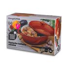 Könighoffer, gęsiarka żeliwna, emaliowana, owalna, czerwona, 4 l, 26-21-11,2 cm