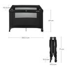 Lionelo, Amelie, kompaktowe łóżeczko turystyczne, black carbon