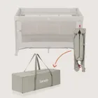 Lionelo, Ellen, łóżeczko turystyczne z funkcją dostawki, 3w1, beige