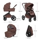 Lionelo, Freya, wózek wielofunkcyjny, składana gondola, 2w1, brown chocolate