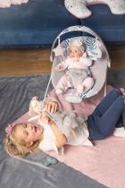 MoMi, Tuli, leżaczek bujaczek elektryczny, 3w1, liście