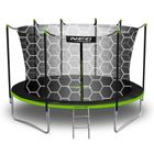 Neo-Sport, trampolina ogrodowa z siatką wewnętrzną i drabinką, 12ft/374 cm