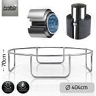 Neo-Sport, trampolina ogrodowa z siatką wewnętrzną i drabinką, 13ft/404 cm