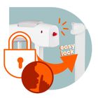 Nukido, barierka, bramka zabezpieczająca, biała, 75-105 cm