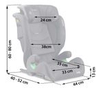 Nukido, Louis Soft, fotelik samochodowy, szary, 15-36 kg