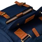 Plecak miejski, granatowo-brązowy, Peterson