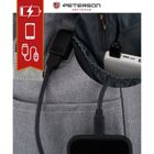 Plecak na latopa, szary, Peterson