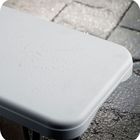 Plonos, zestaw cateringowy ogrodowy składany stół + 2 ławki, biały, 180 cm