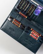 Portfel, niebieski, skórzany, Peterson