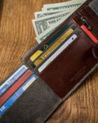 Portfel, szary, skórzany, Forever Young