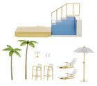 Rainbow High, Pool & Beach Club, zestaw z basenem zmieniającym kolory