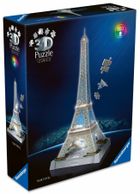 Ravensburger, Iconics, Wieża Eiffla, puzzle 3D LED, 224 elementy