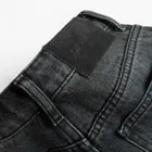 Regulowane grafitowe jeansy unisex o kroju super baggy NOWEAR