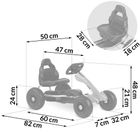 Ricokids, gokart dziecięcy na pedały, czarny, do 30 kg, RK-591