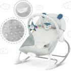 Ricokids, leżaczek bujaczek z wibracją, szary