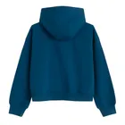 Rozpinana bluza z kapturem o kroju crop NOWEAR