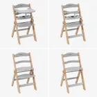 Tulano, Morsel 45, krzesełko do karmienia drewniane, natural-grey