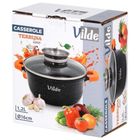 Vilde, Terruna Aroma, garnek ze szklaną pokrywką, granitowy, 16 cm, 1,2l