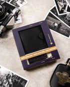 Zestaw prezentowy: Portfel, Brelok, czarny, skórzany, Peterson