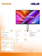 Asus, monitor, 27", PA279CRV AS BK, 5MS, EU, DP + HDMI + TYPE C + USB + głośniki