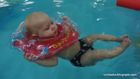 Baby Swimmer, dmuchany kołnierz do pływania z grzechotką, okrągły, 6-36 kg